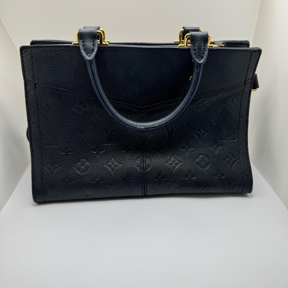 Louis Vuitton Sully PM Handbag/Crossbody Empreinte Leather Monogram Canvas Navy - Picture 16 of 17